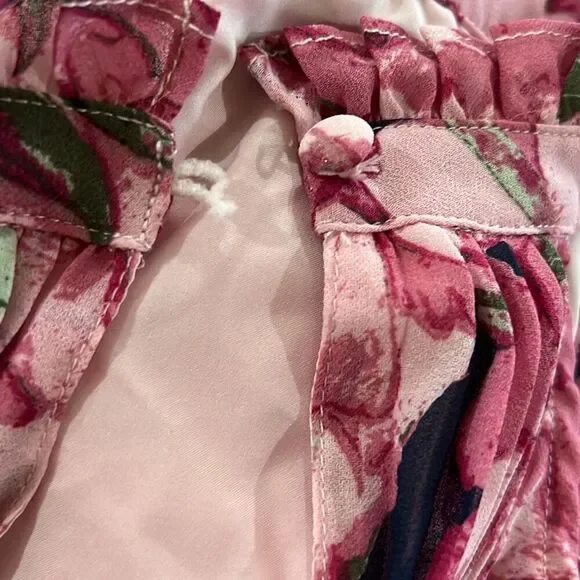 Petal & Pup HILARY PLEATED MAXI DRESS - PINK FLORAL XSmall New - Picture 6 of 12